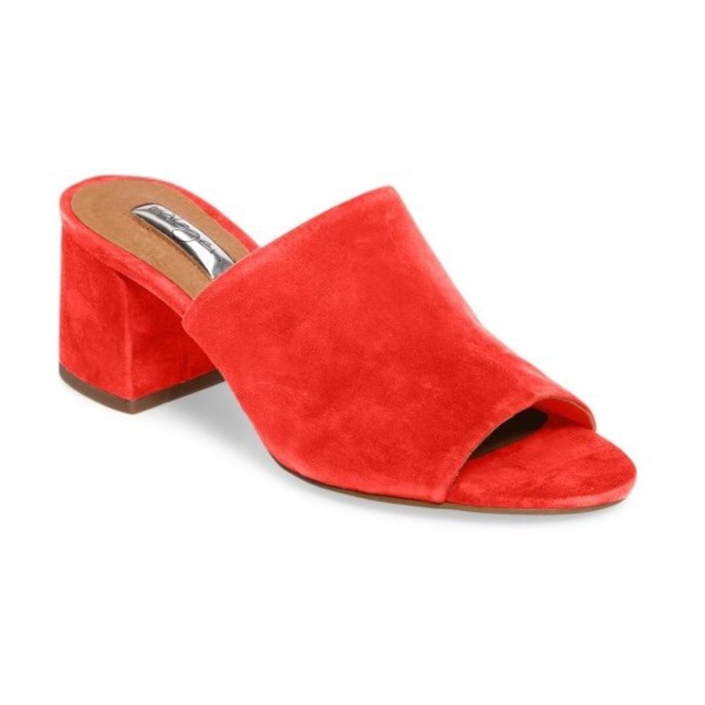 Halogen red mules